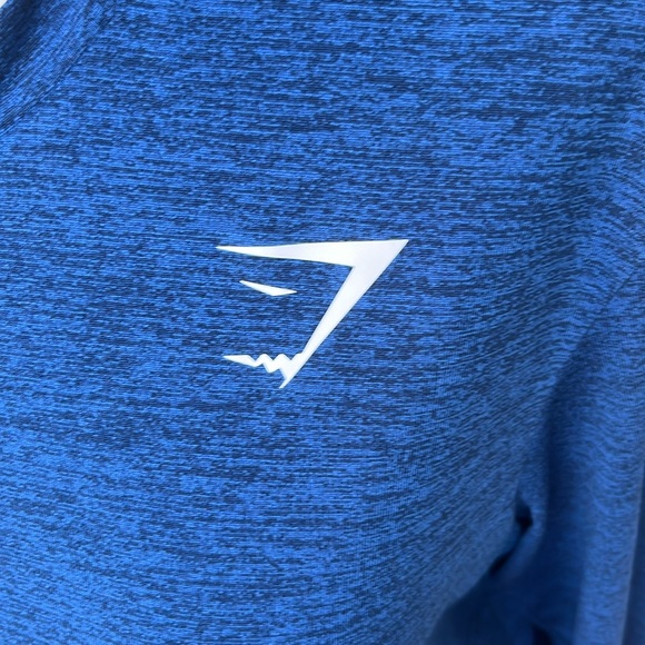 BNWOT Gymshark blue/black athletic long sleeve top - Picture 2 of 9
